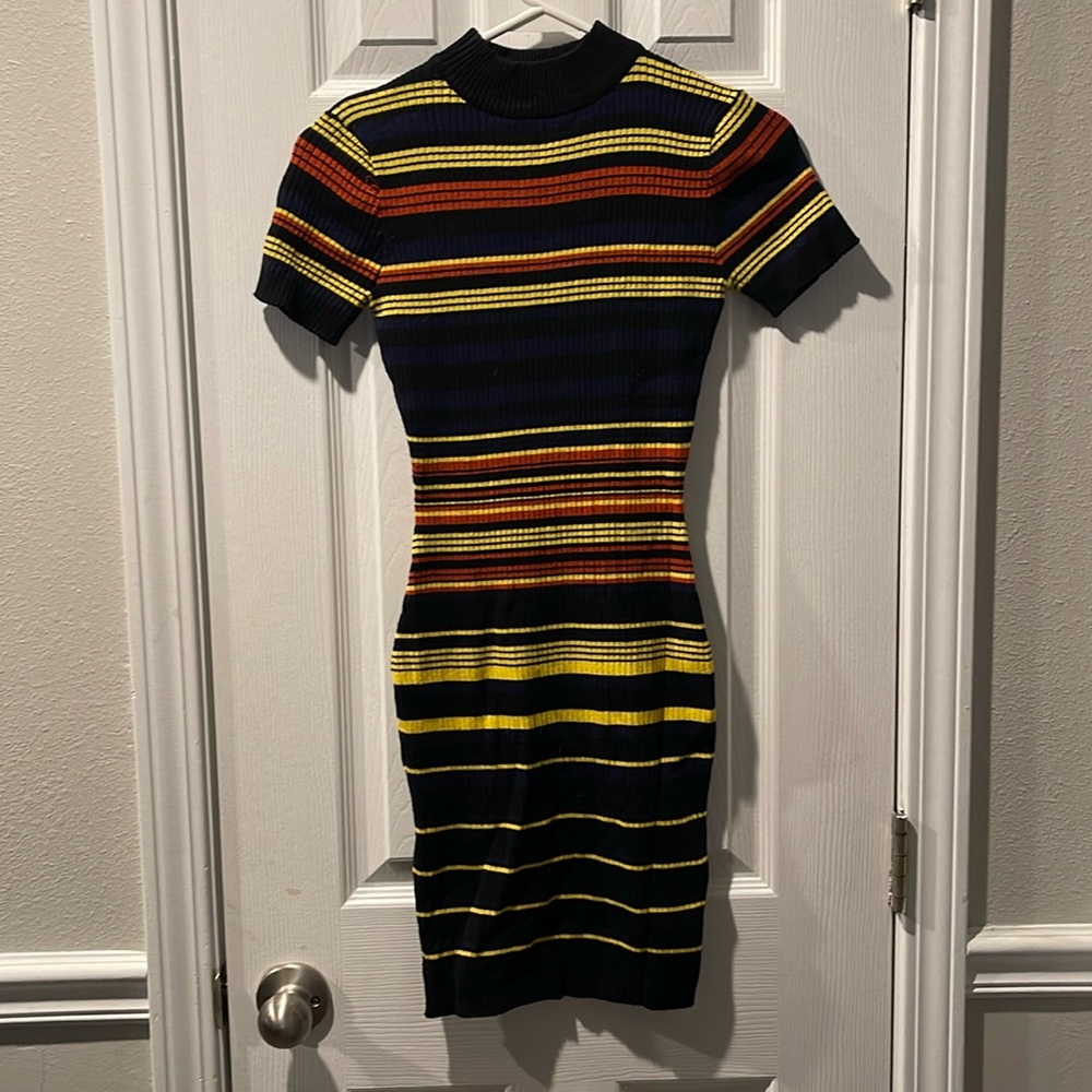 Striped knit dress size medium (7/8)